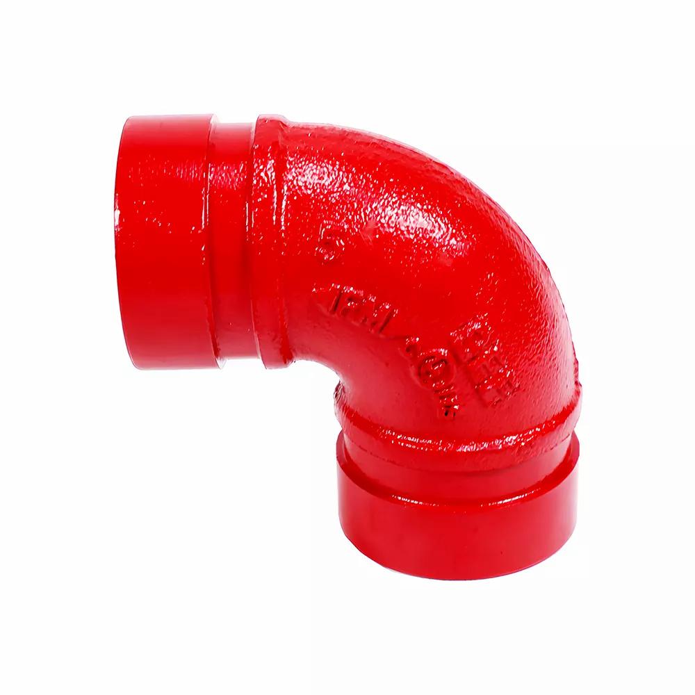 Leyon UL FM Approved Fire Fighting Grooved Pipe Fittings 90 Elbow