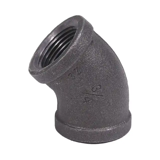 Leyon UL FM Approved Fire Fighting Black Iron Threaded Fitting 120 45°Elbow