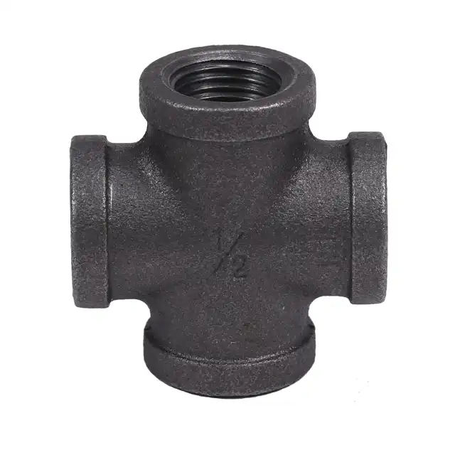 Leyon UL FM SII TSE ABNT Fire Fighting Black Iron NPT Threaded Fitting 180 Cross