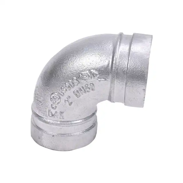 Leyon UL FM LPCB VDS Approved Fire Fighting Galvanized Grooved pipe fitting 90° Elbow
