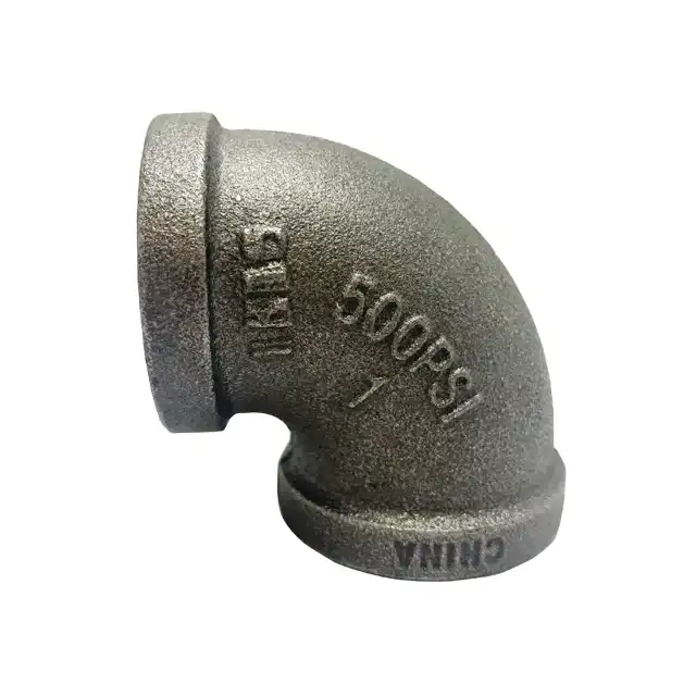 Leyon FM UL Approved Ductile Iron Threaded Fittings 500psi 90° Elbow