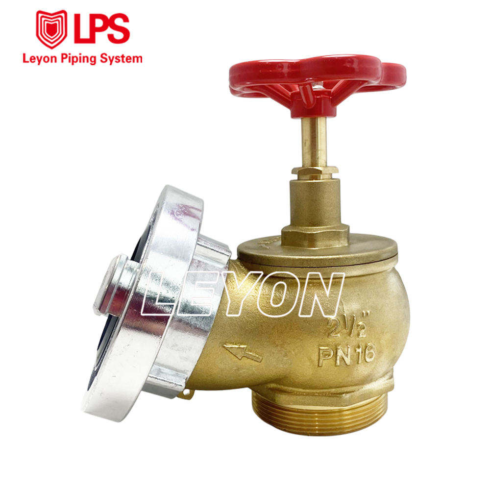 Leyon LPCB نظام إطفاء الحريق، نحاس أصفر، خيط BSP خارجي، وصلة Storz، زاوية، خرطوم، كوع، صنبور إطفاء، صمام توصيل المياه